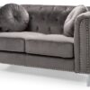 Contemporary Loveseat - Dark Gray - Image 7