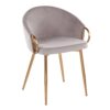 Claire - Contemporary / Glam Chair (Set of 2) - Gold / Silver - Image 2