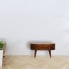 Mini Rounded Coffee Table - Chestnut - Image 12