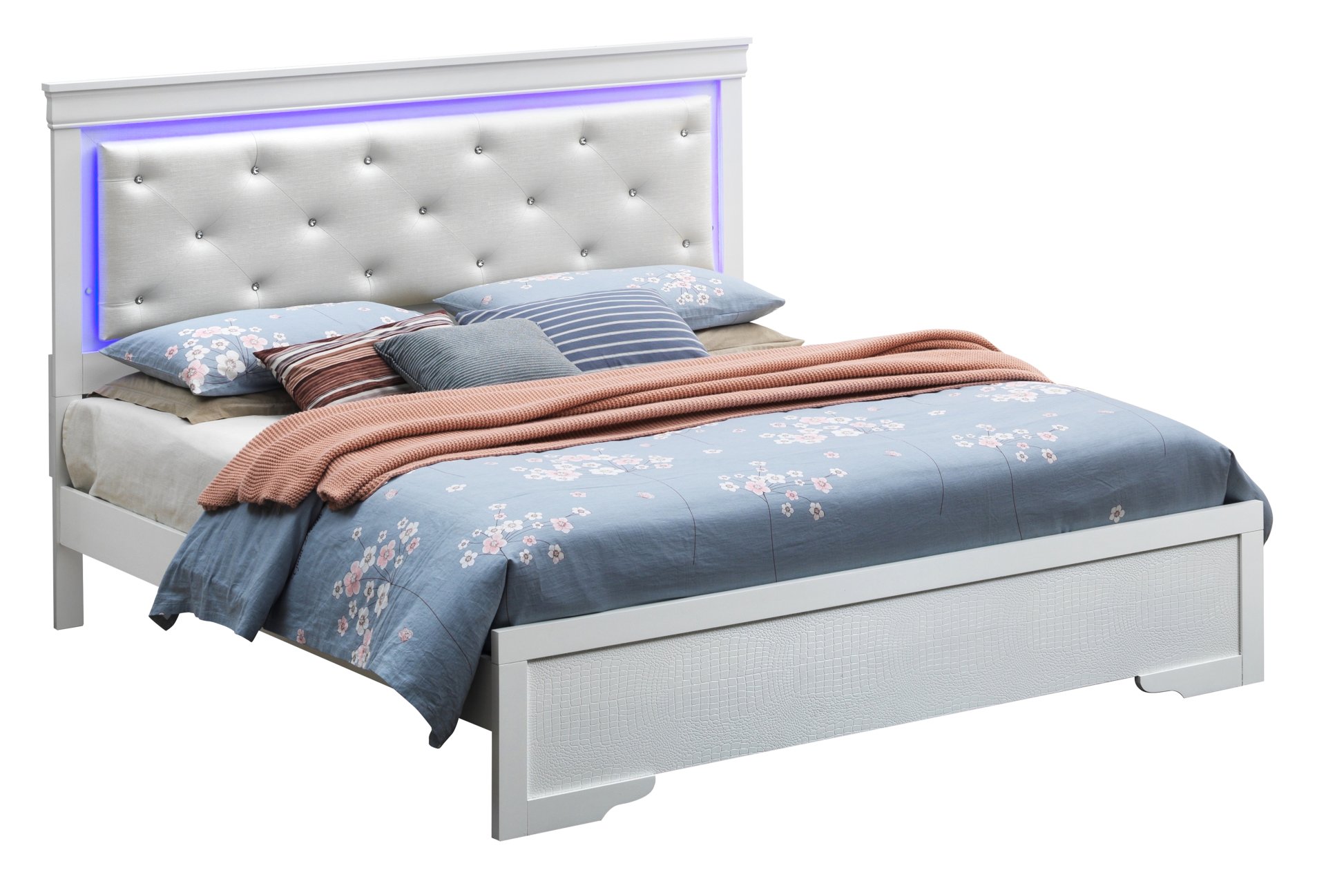Queen Bed Elegant - Silver Champagne - Image 4