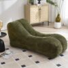 Creative Bean Bag Sofa Chair With High Quality Sponge Filling - Olive Green - Image 10
