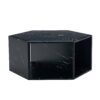 Hexagonal Coffee Table With Characteristic Pattern Stickers And Multi Hole Design For Extra Storage - Black - Image 10