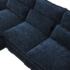 Modern U-Shaped Sectional Sofa With Waist Pillows, 6 Seat Upholstered Symmetrical Sofa Furniture, Sleeper Sofa Couch With Chaise Lounge - Blue - Image 6