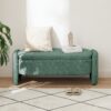 Ottoman Oval Storage Bench, 3D Lamb Fleece Bench With Large Storage Space For The Living Room, Entryway And Bedroom - Green - Image 2