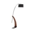 Robyn - Mid-Century Modern Floor Lamp - Walnut / Black - Image 4
