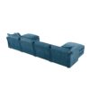 Modular Sectional With Deep And Wide Seat, U Shaped Cloud Couch Set With Double Cushions 6 Seat Sofa With Movable Ottomans Oversized - Blue - Image 5