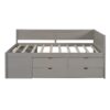 Full Size Daybed With Drawers And Shelves - Gray - Image 5
