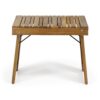 Temptation - Outdoor Foldable Side Table With Slat Design - Teak - Image 5