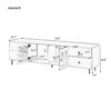 Modern TV Stand For TVs Up To 75", Entertainment Center With Glass Door, 4 Drawers And 2 Cabinets, 5 Metal Legs And Metal Handles For Living Room - White - Image 19