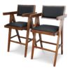 Athena - Counter Chair - Black / Brown - Image 15