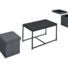 Murph - Wood Grain 3 Piece Coffee Table (Set of 3) - Black - Image 2