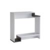Contemporary Console Table With Two Open Shelves - White / Gray - Image 3