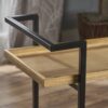 Modern Industrial Bar Cart With Shelving And Casters - Natural - Image 7