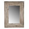 Rectangle Wall Accent Mirror With Distressed Wood Frame - Brown - Image 2