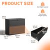 Modern 2 Drawer Steel Lateral File Cabinet With Lock For Legal / Letter / A4 / F4 Size - Black - Image 3