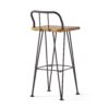 Outdoor Barstool With Angled Metal Legs - Brown - Image 7