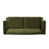 Elaine - Camel Back Small Space Sofa - Olive Green - Image 7