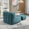 Fluffy Bean Bag Chair, Comfortable Bean Bag For Adults And Children, Super Soft Lazy Sofa Chair With Memory Foam And Ottoman, Indoor Modern Focus Bean Bag Chair For Living Room, Bedroom, Apartment - Green - Image 6
