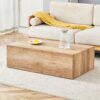 Modern Coffee Table With Smooth Light Wood Texture Patterns Material - Natural Wood - Image 2
