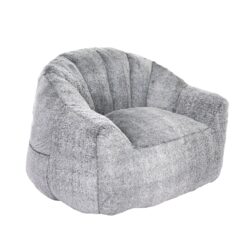 Beanbag Sofa Chair With Armrests Stuffed High Density Foam, Lazy Sofa Comfy Chairs Beanbag Chair For Adults In Living Room, Bedroom Reading - Dark Gray