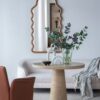 Round Dining Table With Pedestal Base - Cream - Image 7