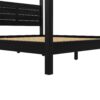 King Canopy Bed Frame Modern Minimalist Boho - Black - Image 3