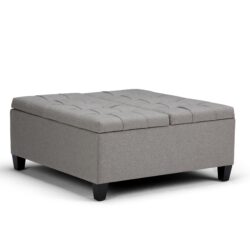 Harrison - Coffee Table Storage Ottoman - Dove Gray