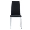 Modern Grid Armless High Backrest Dining Chair Set With Electroplated Metal Legs In Material 6 Piece - Black - Image 12