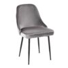 Clara Marcel - 5 Piece Contemporary Dining Set - Black / Clear / Silver - Image 3