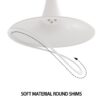 Mid Century Round Dining Table With Table Top & Pedestal Base For 2 - 4 People - White - Image 17