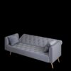 Convertible Double Folding Living Room Sofa Bed - Gray - Image 11