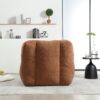Modern Indoor Fluffy Bean Bag Chair With Memory Foam And Ottoman Super Soft Velvet - Brown - Image 10