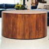 Round Coffee Table - Chestnut - Image 10