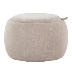 Tray - Pouf Contemporary Ottoman - Natural / Light Brown