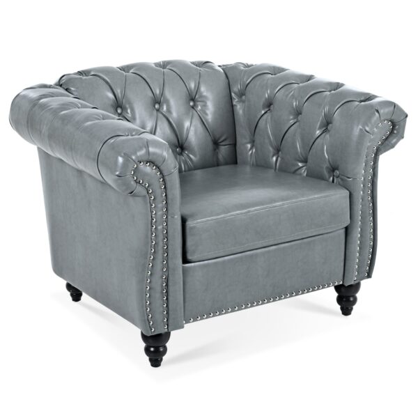 1 Seater Sofa For Living Room - Gray