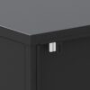 Modern Metal Sideboard Cabinet With 4 Glass Doors, Steel Kitchen Storage And Coffee Bar Cabinet - Black - Image 21