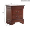 Louis Phillipe - Elegant Traditional Nightstand - Cherry - Image 4