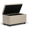 Cosmopolitan - Storage Ottoman - Satin Cream - Image 3
