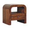 Darcy - Nightstand With Drawer And Open Shelf - Brown - Image 3