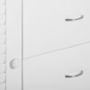Homcom - Sideboard Buffet Cabinet, Kitchen Cabinet, Coffee Bar Cabinet With 4 Drawers And 2 Louvered Doors For Living Room, Kitchen - White - Image 8