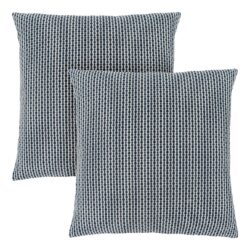 Pillows, Square, Insert Included, Decorative Throw, Hypoallergenic Polyester, Modern (Set of 2) - Blue