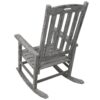 Wooden Oversized Porch Rocker Chair With Wide Seat And Tall Backrest, High Back Smooth Rocking Chairs For Outdoor & Indoor - Light Gray - Image 10