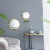 Round Mirror, Circle Mirror With Iron Frame For Living Room Bedroom Vanity Entryway Hallway - Gold - Image 6