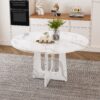 Round Dining Table For 4 - White - Image 2