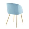 Fran - Contemporary Chair (Set of 2) - Gold / Light Blue - Image 4