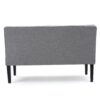 Contemporary Loveseat & Upholstered Fabric And Birch Wood Legs - Gray - Image 12