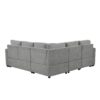 Sectional Sofa Convertible Pull Out Sofa Bed L - Shaped Sofa U - Shaped Sofa With A Movable Storage Ottoman For Living Room - Gray - Image 19