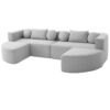 Boneless - Couch Modular Sectional Sofa With Deep Seating And Curved Design - Gray - Image 12