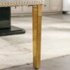 Nikki - Modern, High-End Tufted Solid Wood Contemporary Velvet Upholstered Dining Chair With Golden Stainless Steel Plating Legs, Nailhead Trim (Set of 2) - Gray / Gold - Image 13