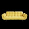 Sofa Soft Two Armrests Throw Pillow Pillow Comfortable Fit Apartment Bedroom Small Space - Yellow - Image 9